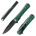 Flissa Folding Pocket Knife 4.5" G10 Handle Edc Knife D2 Steel Blades