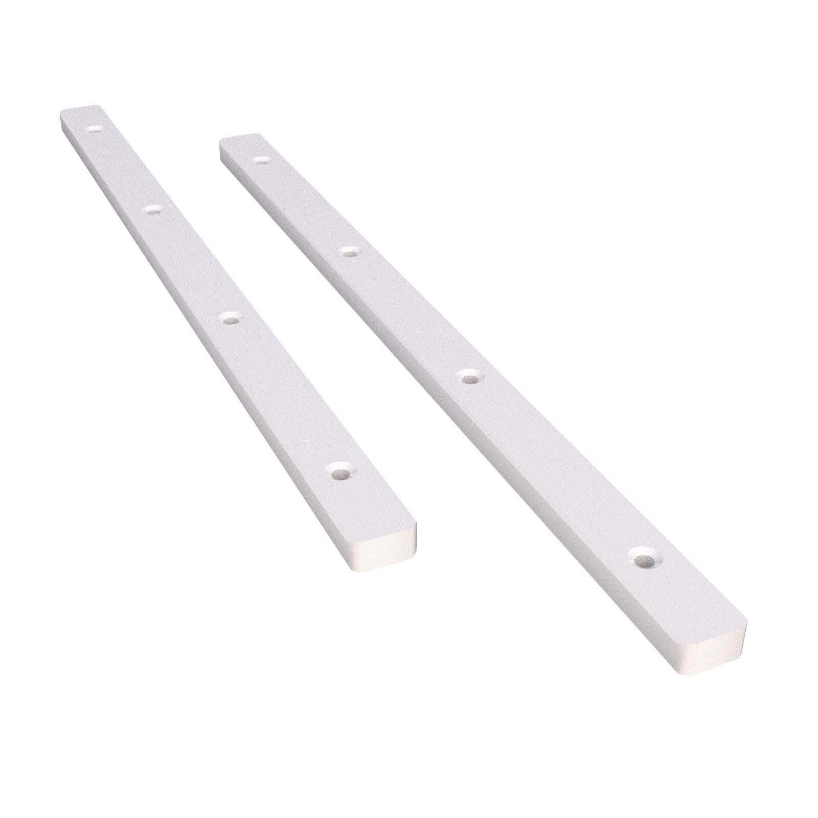 Plastic Drawer Rail 3/4" Extension Side Mounted White 11-1/4"