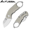 Flissa Folding Pocket Knife 4" Steel Edc Pocket Knife W/bottle Opener