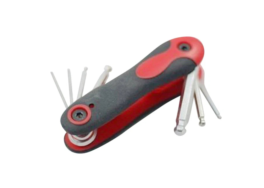 Cr-v Foldable Ball Point Hex Key Wrench 2-8mm Metric Set