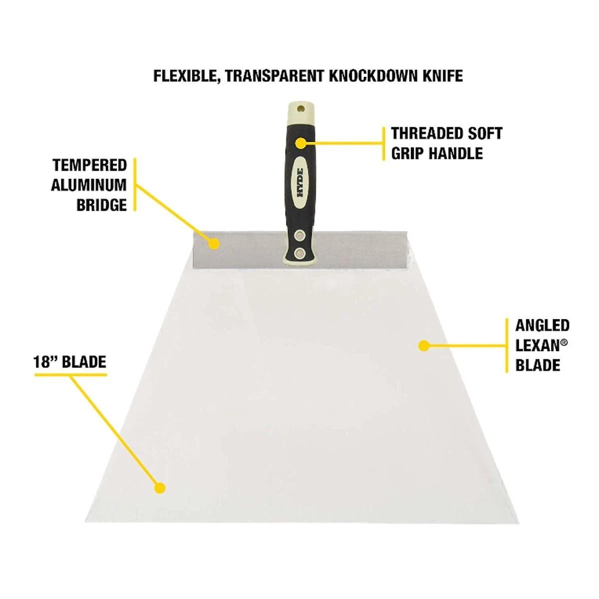 Hyde 09997 Acrylic Drywall Knockdown Knife