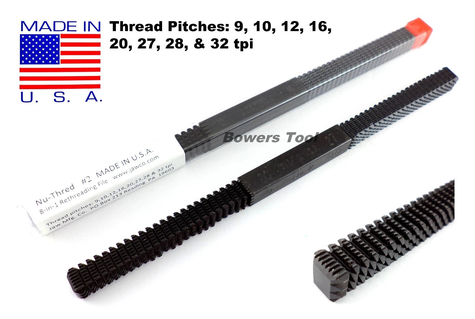 Jawco #2 Nu Thred Thread Restoring File 9-32 Tpi Sae Made In Usa