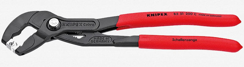 Knipex 8551250c 10" Cobra Hose Clamp Pliers For Click Clamps