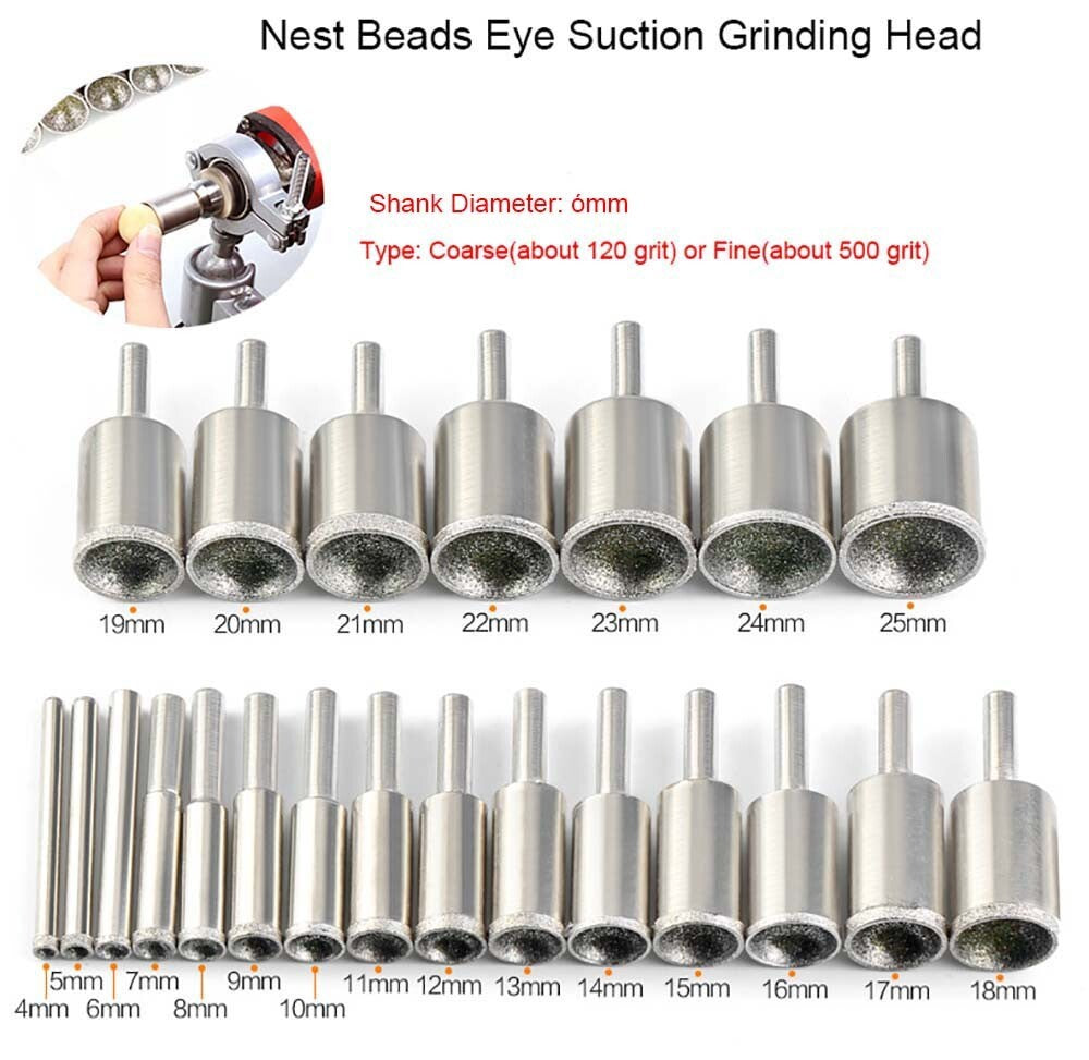 3-25mm Diamond Burr Grinding Bit Set