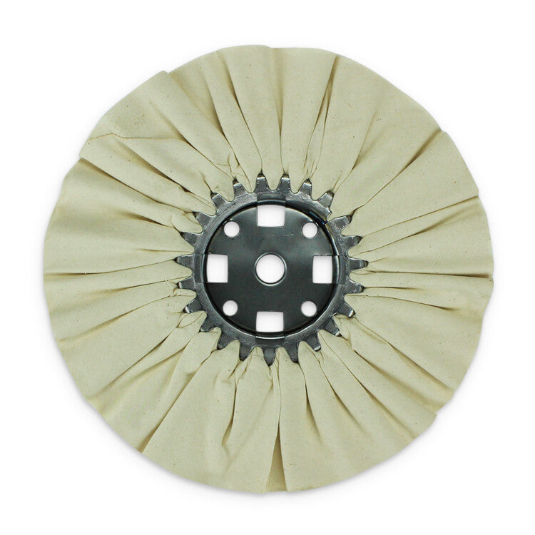 10" White Untreated Airway Buffing Wheel 3" Center Plate x 5/8" Arbor