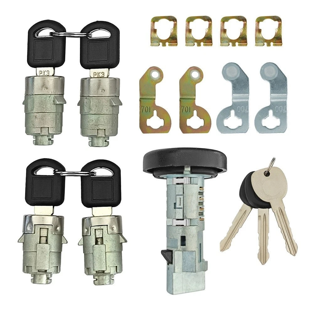 Plastic Zinc Alloy Ignition Lock And Door Lock Cylinder Kit For