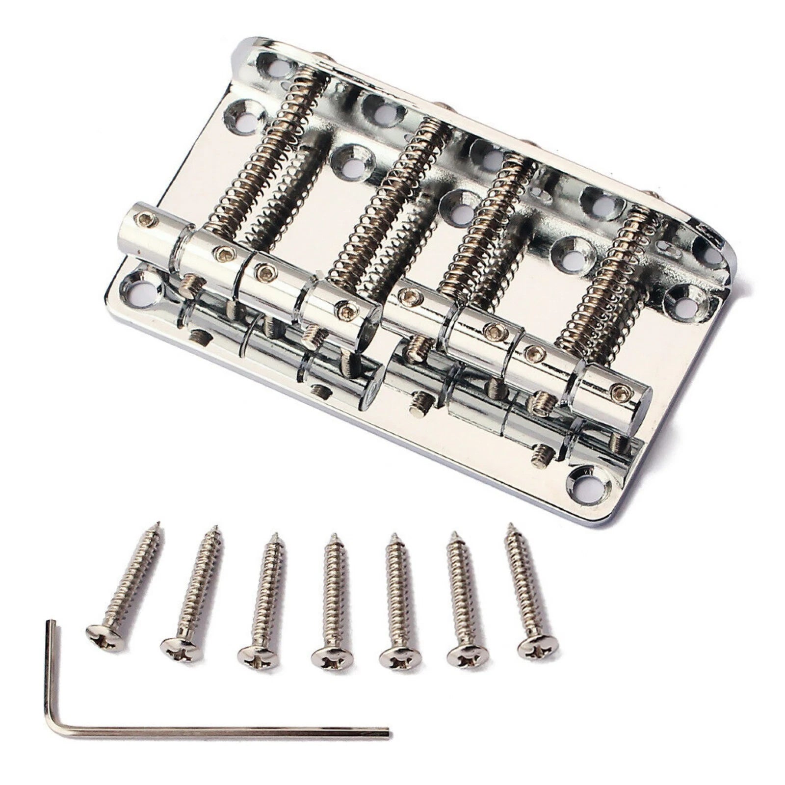 Zinc Alloy Bridge For Fender Precision Jazz Bass Guitar Chrome 201b-4