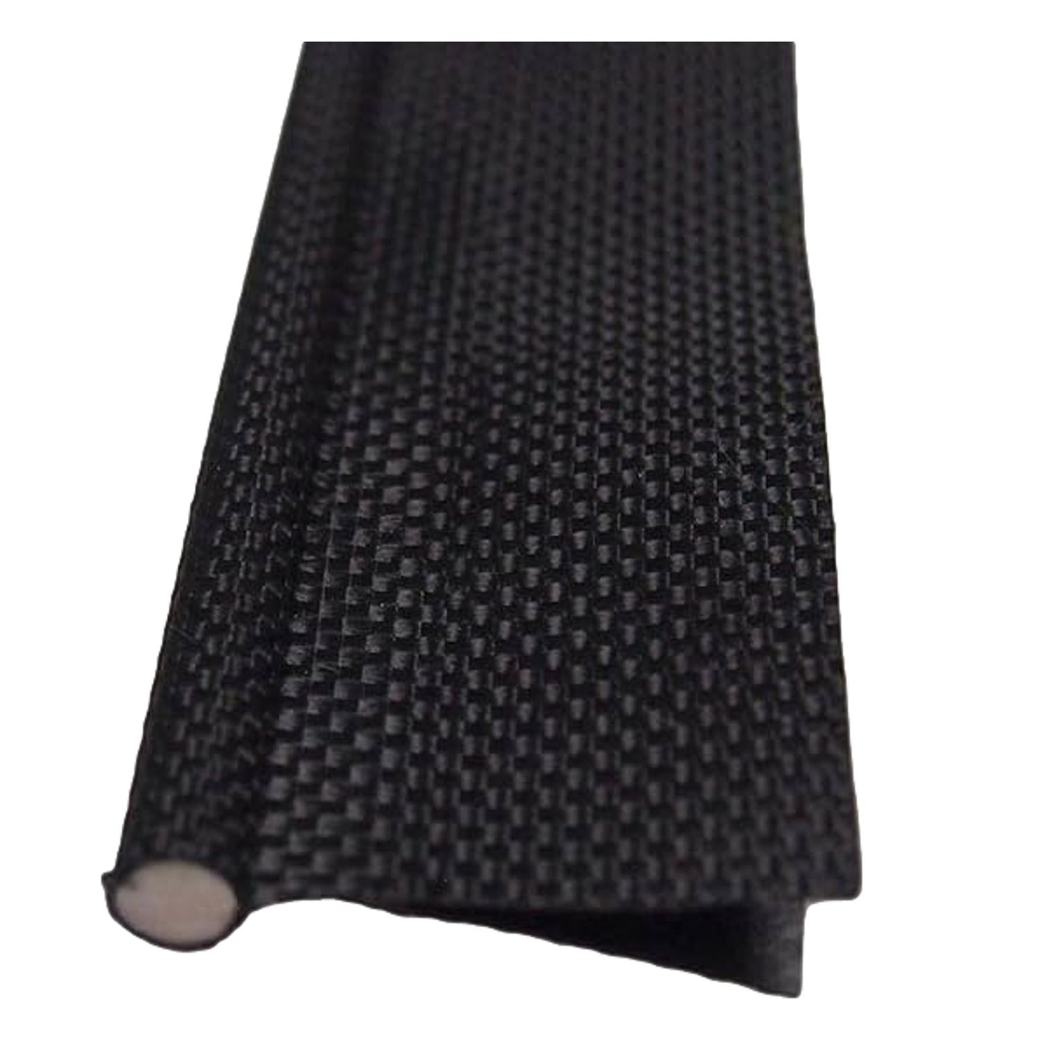 Awning Rail Piping 6mm Double Flap Black + Solid PVC Core Keder
