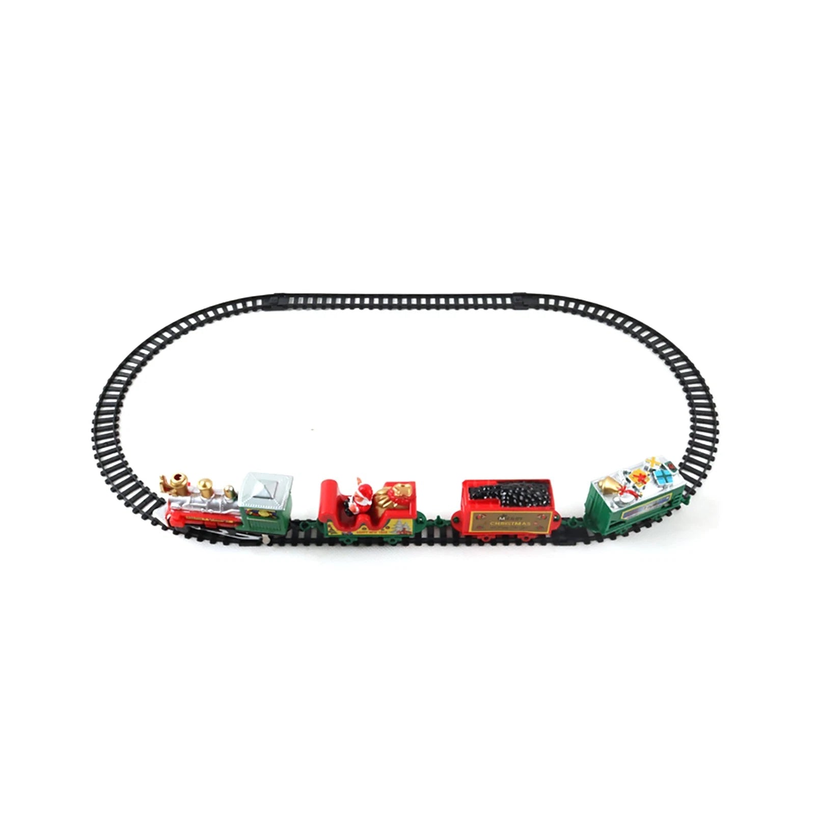 Christmas Train Track Electric Toy Train Decoration Frame Railway Car