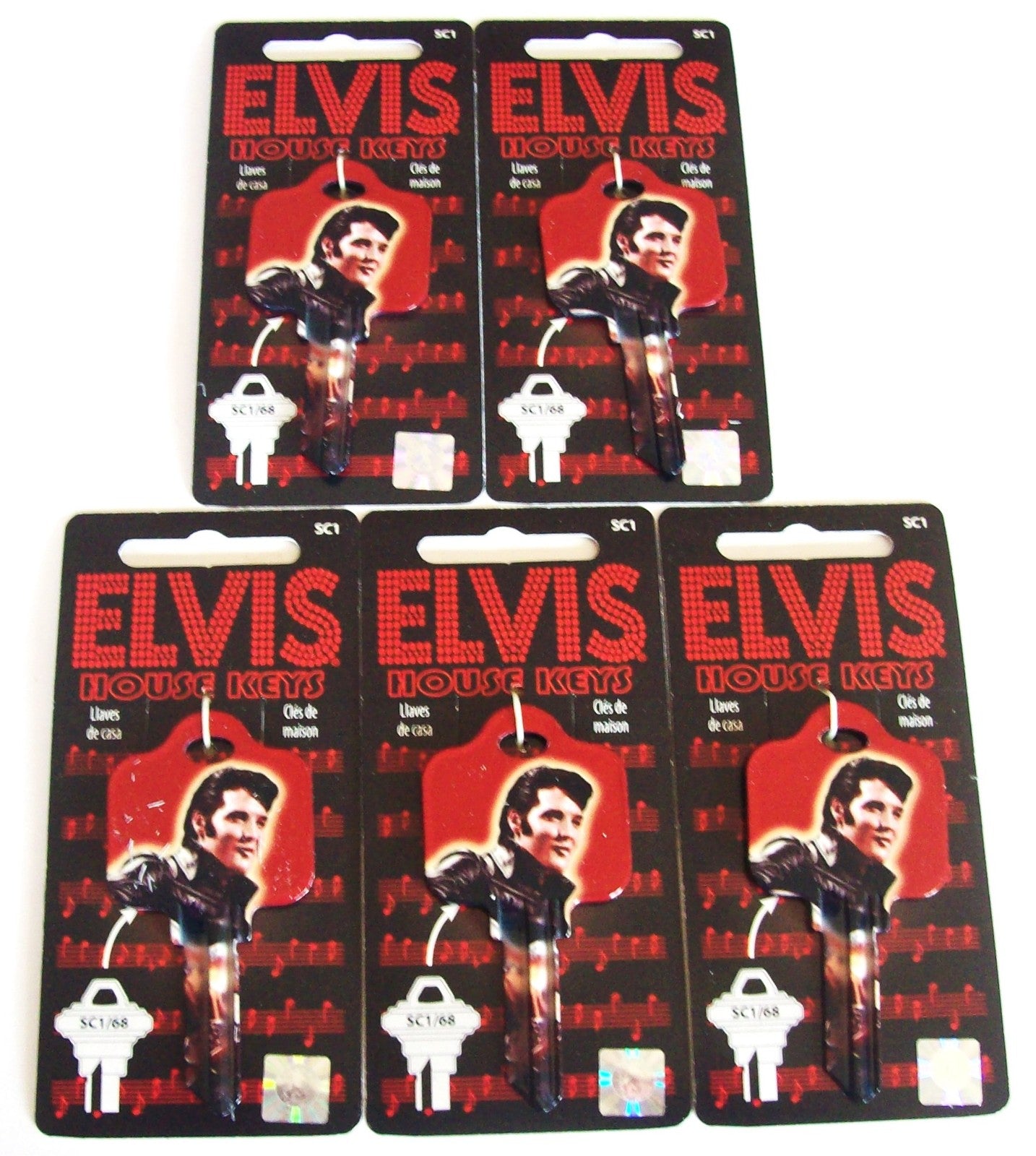 5 ELVIS PRESLEY SC1 HOUSE KEY BLANKS 87671 68' SPECIAL