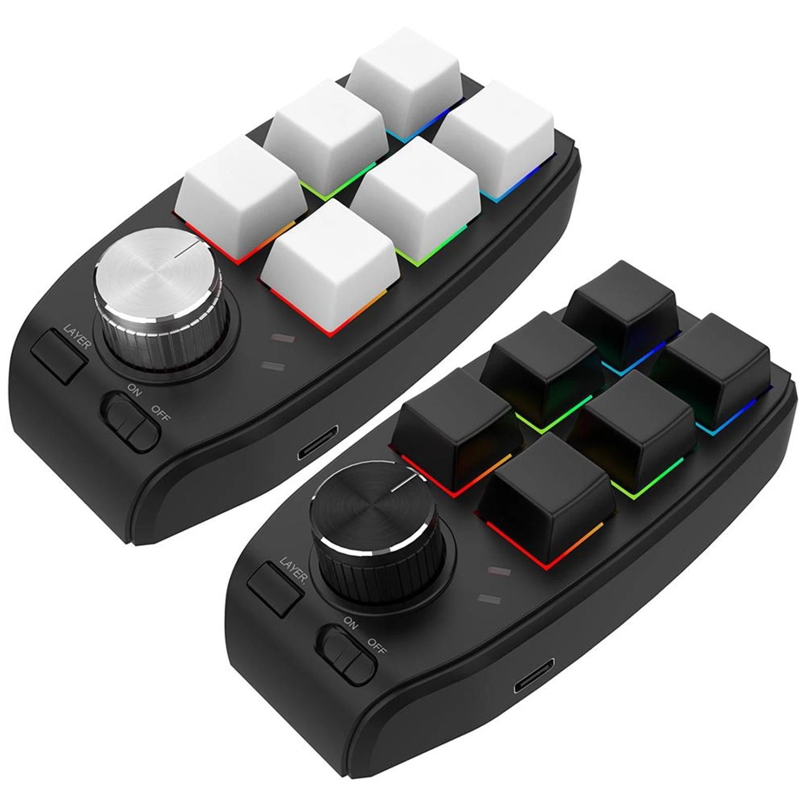 6-key 1-knob Macro Programming Custom Keypad Copy Paste Mechanical