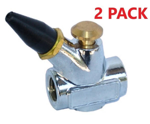 2 HEAVY DUTY IN-LINE AIR BLOW GUN 1/4" NPT 90PSI COMPRESSOR RUBBER TIP HOSE