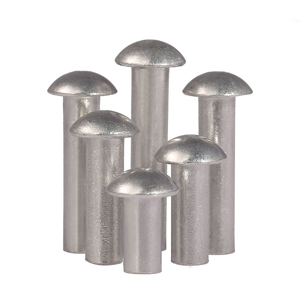 3mm 4mm 5mm 6mm Solid Aluminium Half Round Head Rivets