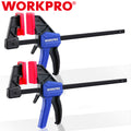 WORKPRO 2PCS 6" Mini Bar Clamps Set One-Handed Clamp/Spreader