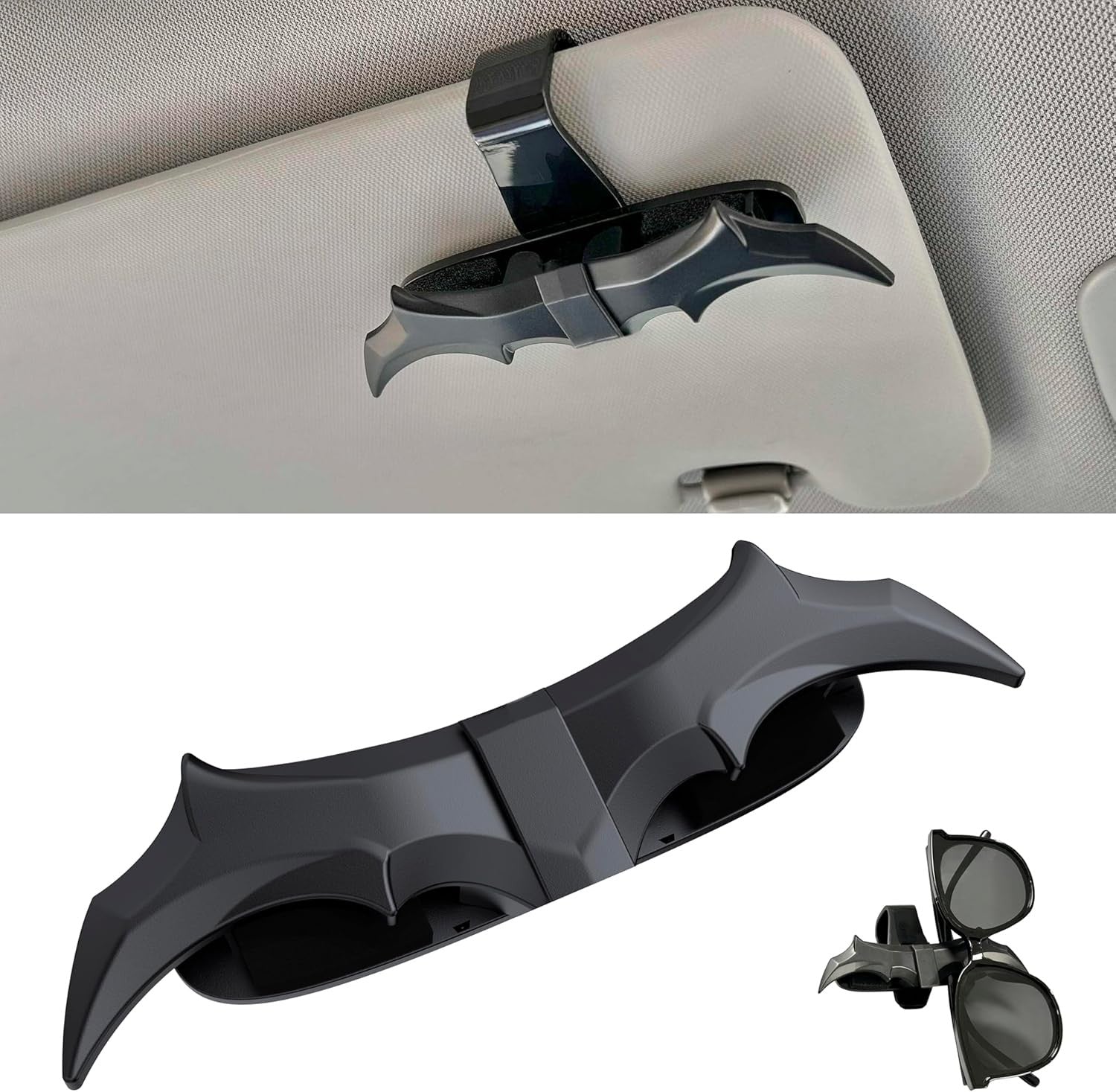 Bat Wing Shaped Sunglasses Holders for Car, Visor Accessories, Car
