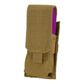 Tactical Single Mag Pouch Molle Pals Closed Top Coyote