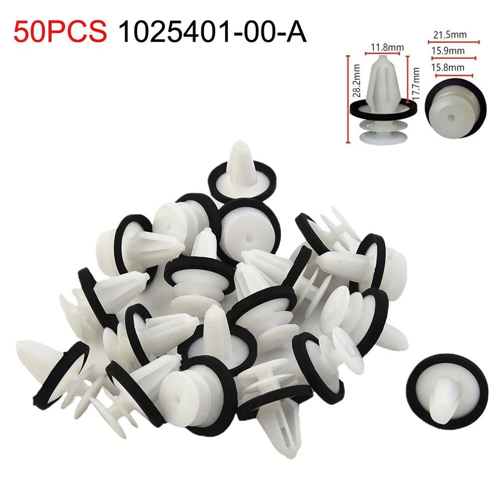 50x/set Door Trim Panel Retainer Clips Fits 9mm Hole For Tesla Model