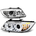 Fit 09-12 Bmw E90 3-series Chrome 3d Crystal Halo | Built Supply Co