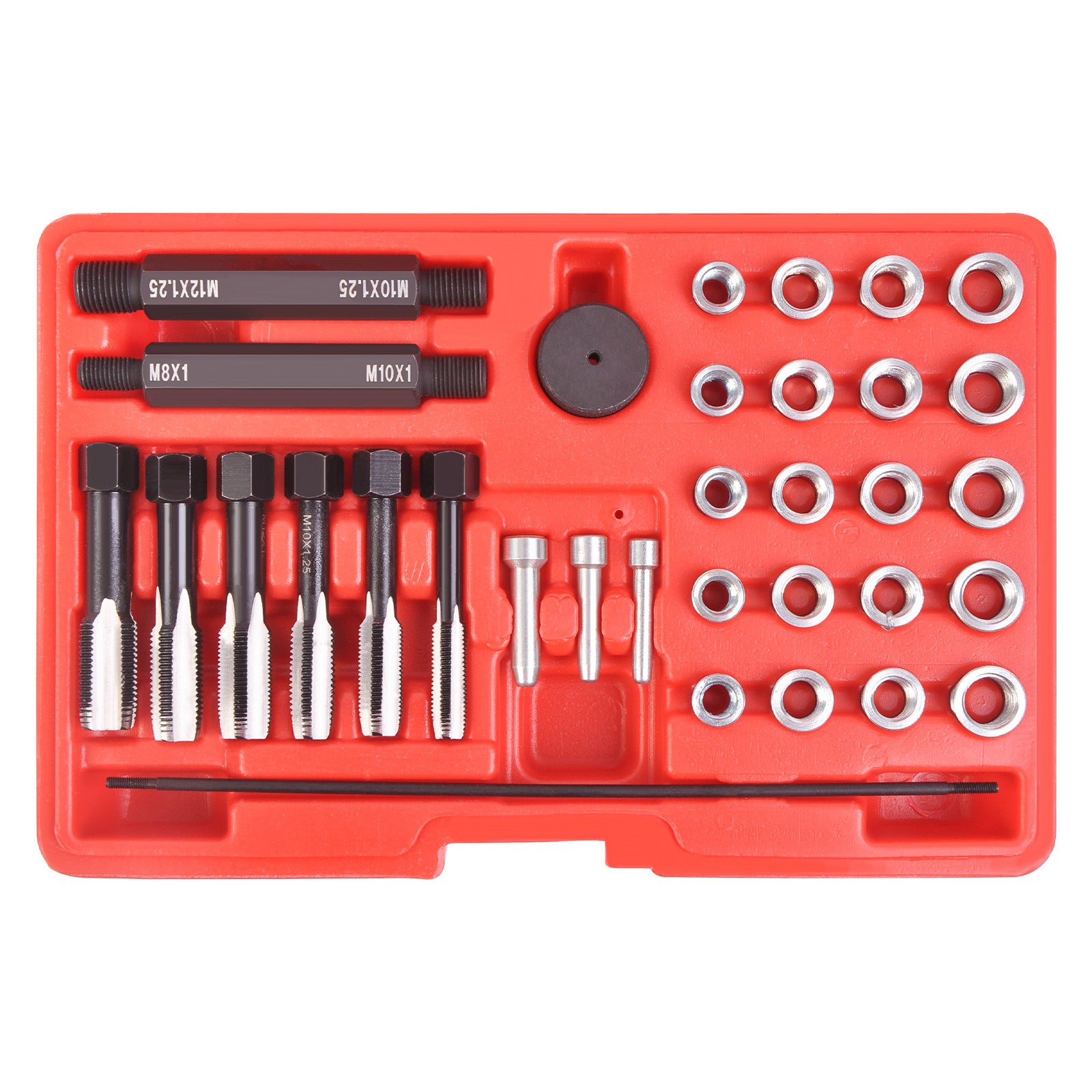33PCS Glow Plug Cylinder Head Metric 8MM 10MM 12MM Thread Repair Tool