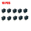 For Mini Rocker Switch For 2 Pin On-off Spst 125vac/6a 250vac/3a Black