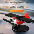 Stylish Airplane Dashboard Ornament With Solar Power And 360 Degree