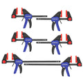 6pc Light-Duty One-Handed Bar Clamp Set 6"/12"