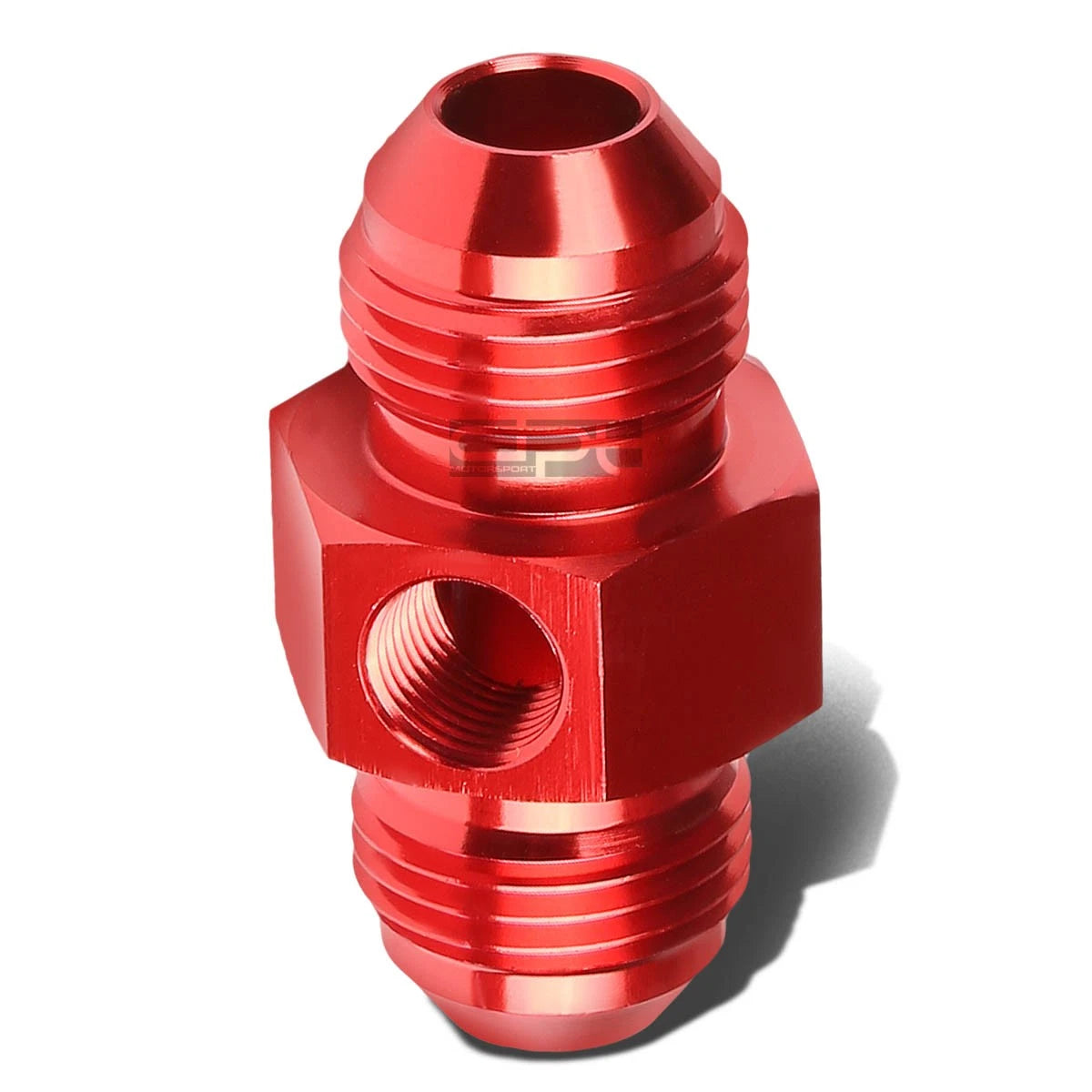 8an An8 Male Union 1/8" Npt Side Port Red Aluminum Anodized Fitting