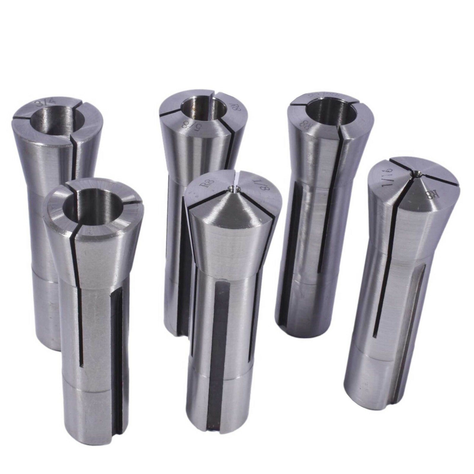 6pc 7/16 R8 Collet 1/16 To 3/4" Tir0.0004" /10μM CNC Mill Machine