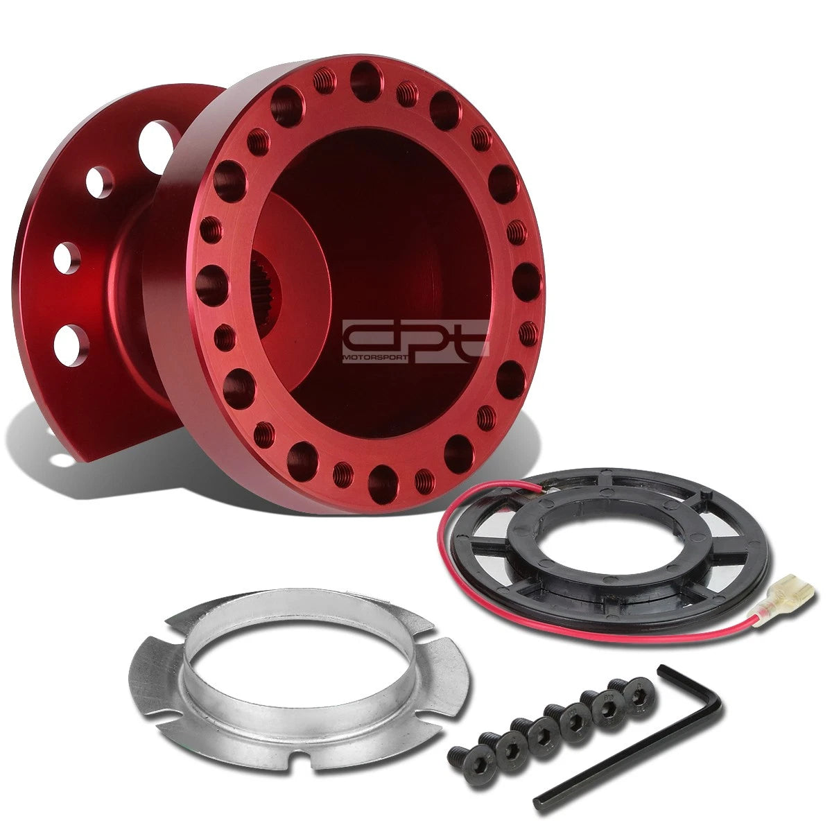 Fit 88-91 Civic 90-93 Integra Red Aluminum Steering Wheel 6-hole Hub