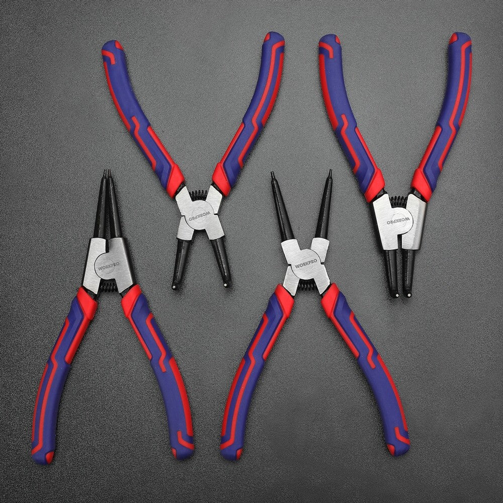 Heavy Duty 4PCS 7" Circlip Plier Snap Ring Plier Set