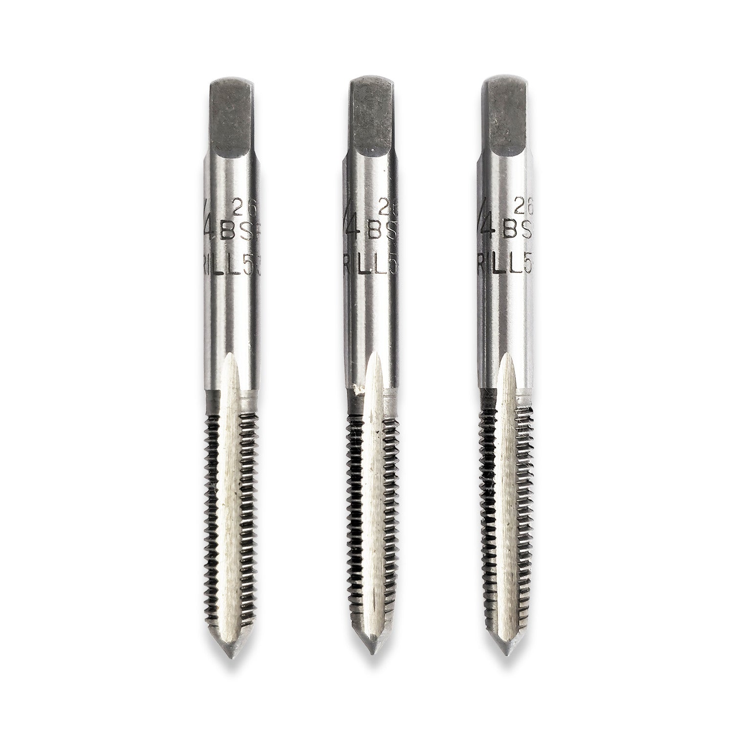 1/4 Bsf Threading Taps Set 3PC Plug Tap 1/4 X 26 Bsf