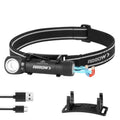 Arrow 1000LM Rechargeable LED Headlamp Rotatable Magnetic Tail Cap