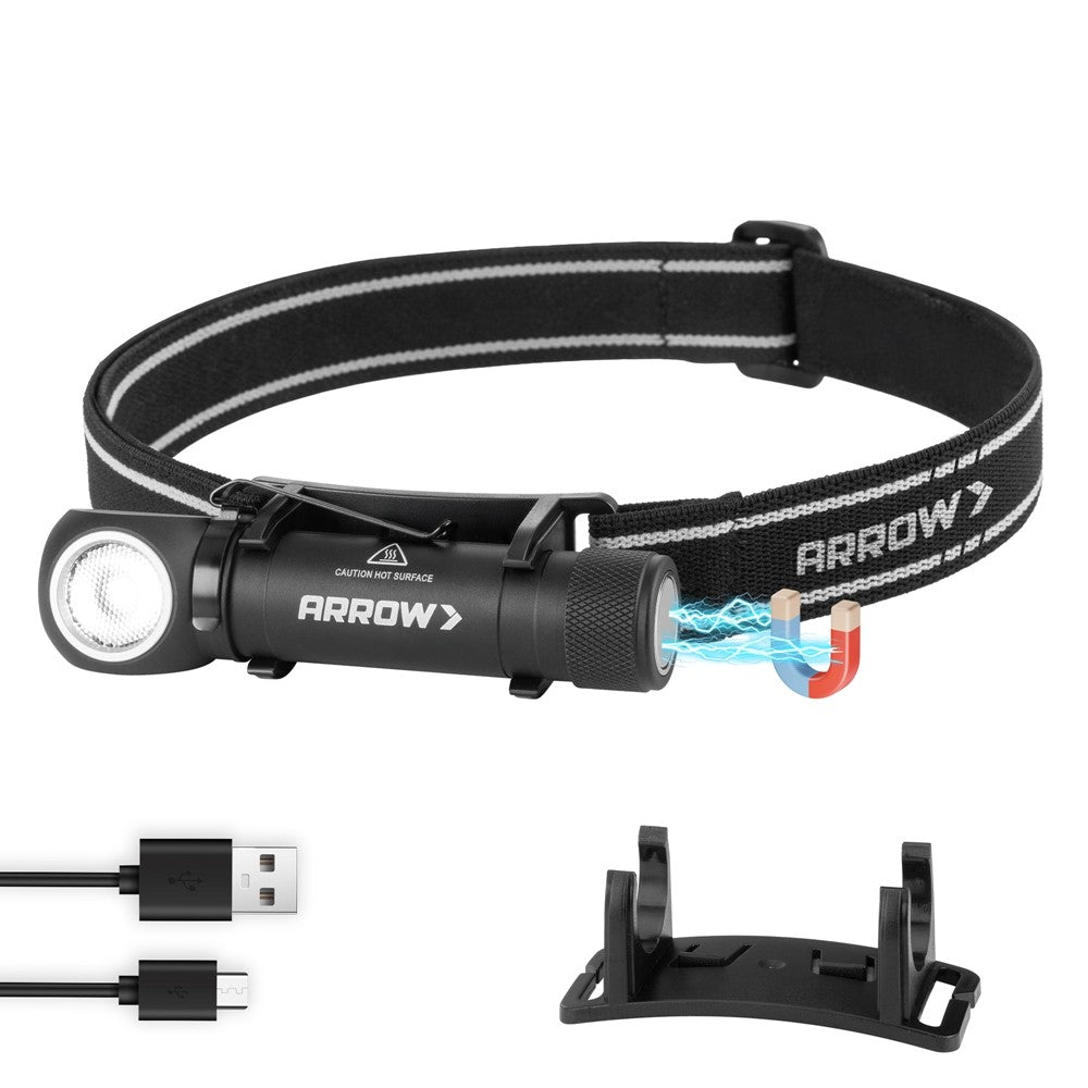 Arrow 1000LM Rechargeable LED Headlamp Rotatable Magnetic Tail Cap