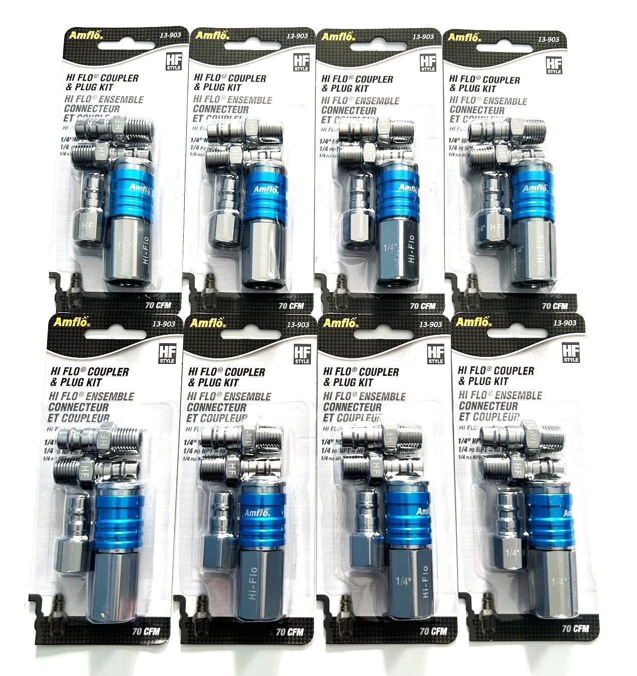 Amflo 32pc 1/4" NPT High Flow Air Hose Coupler Fitting Assortment Set by Amflo