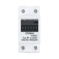 Lcd Single Phase Electric Energy Meter Kwh 220V 60a Long Lasting