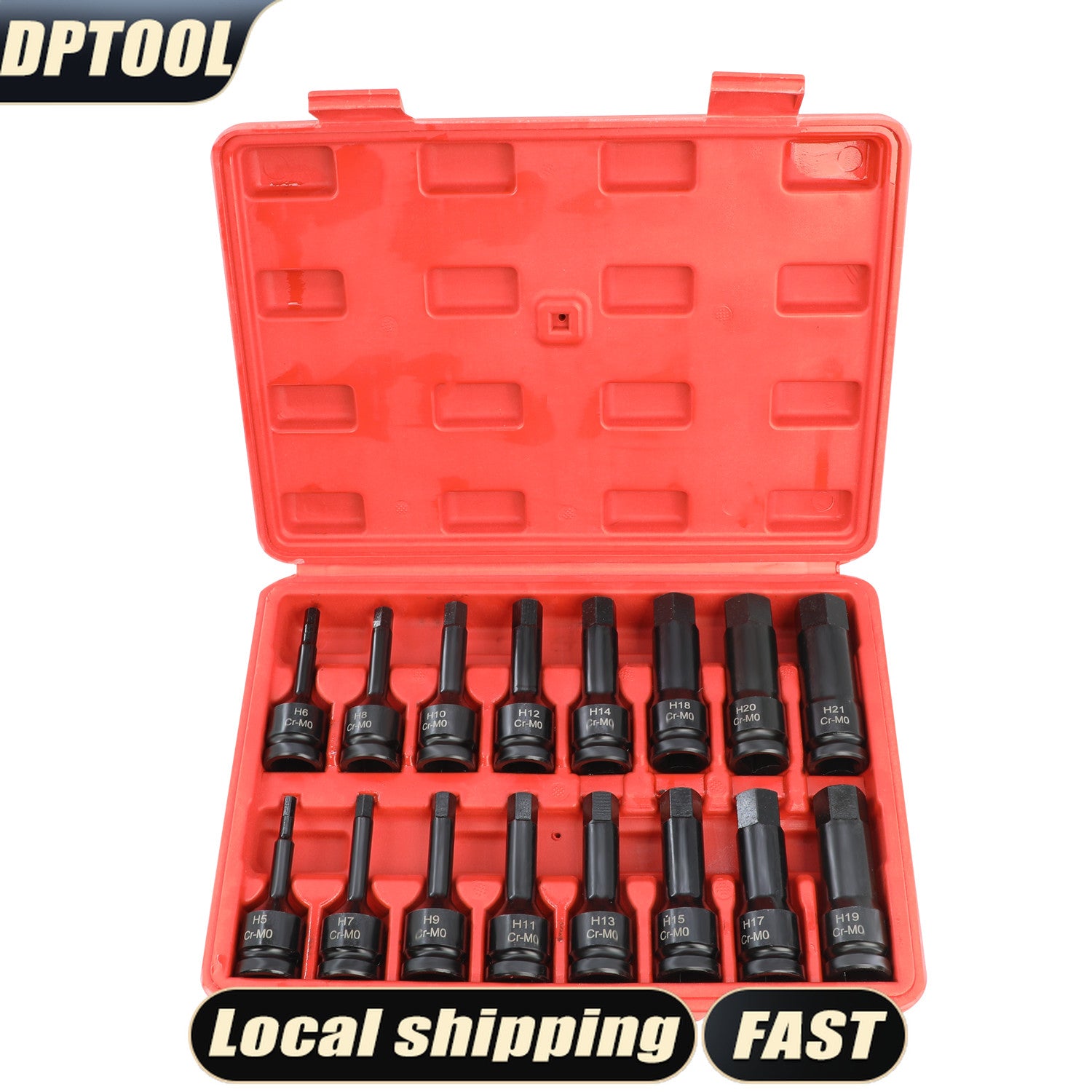 1/2-Inch Drive Impact Socket Hex Bits 10pc Metric Set by Unbranded