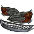 For 01-03 Civic 2/4-dr Black Bumper | Built Supply Co