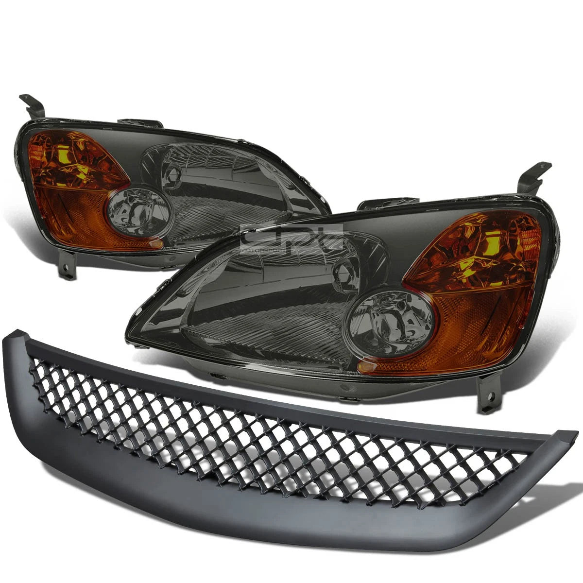 For 01-03 Civic 2/4-dr Black Bumper | Built Supply Co