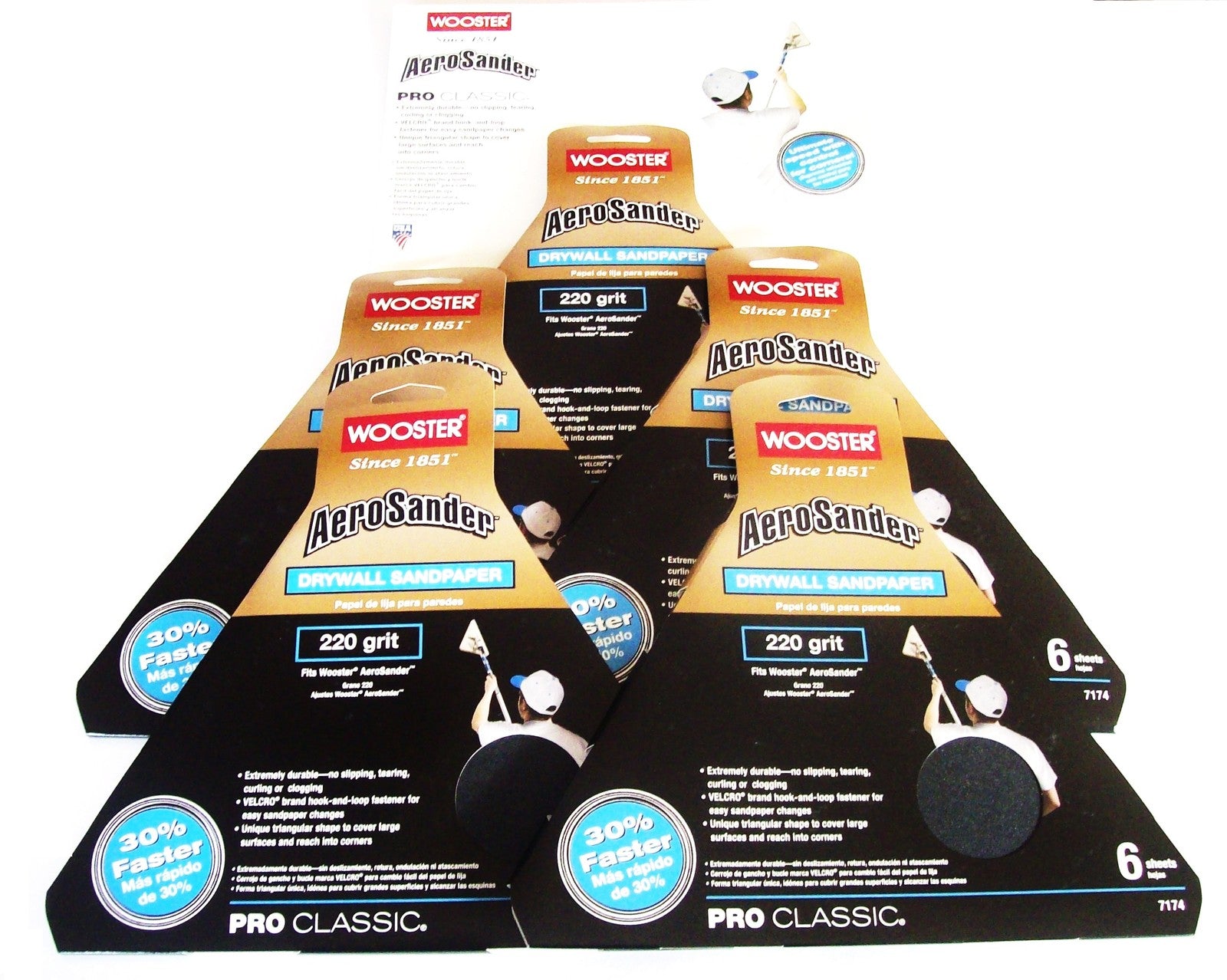 Wooster Aero Sander Drywall Sandpaper 30 Sheets