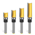 4PCS Pattern Flush Trim Router Bit Set, Premium Flush Trim Route Bit