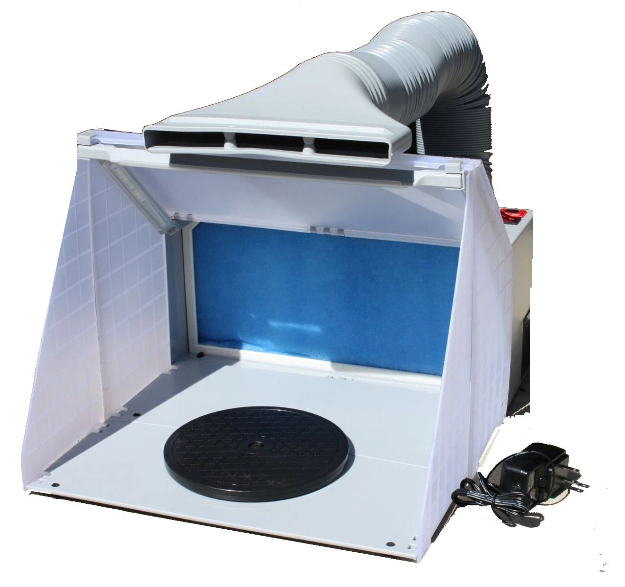 Portable Hobby Art Airbrush Paint Spray Booth Kit W/ Exhaust Filter &