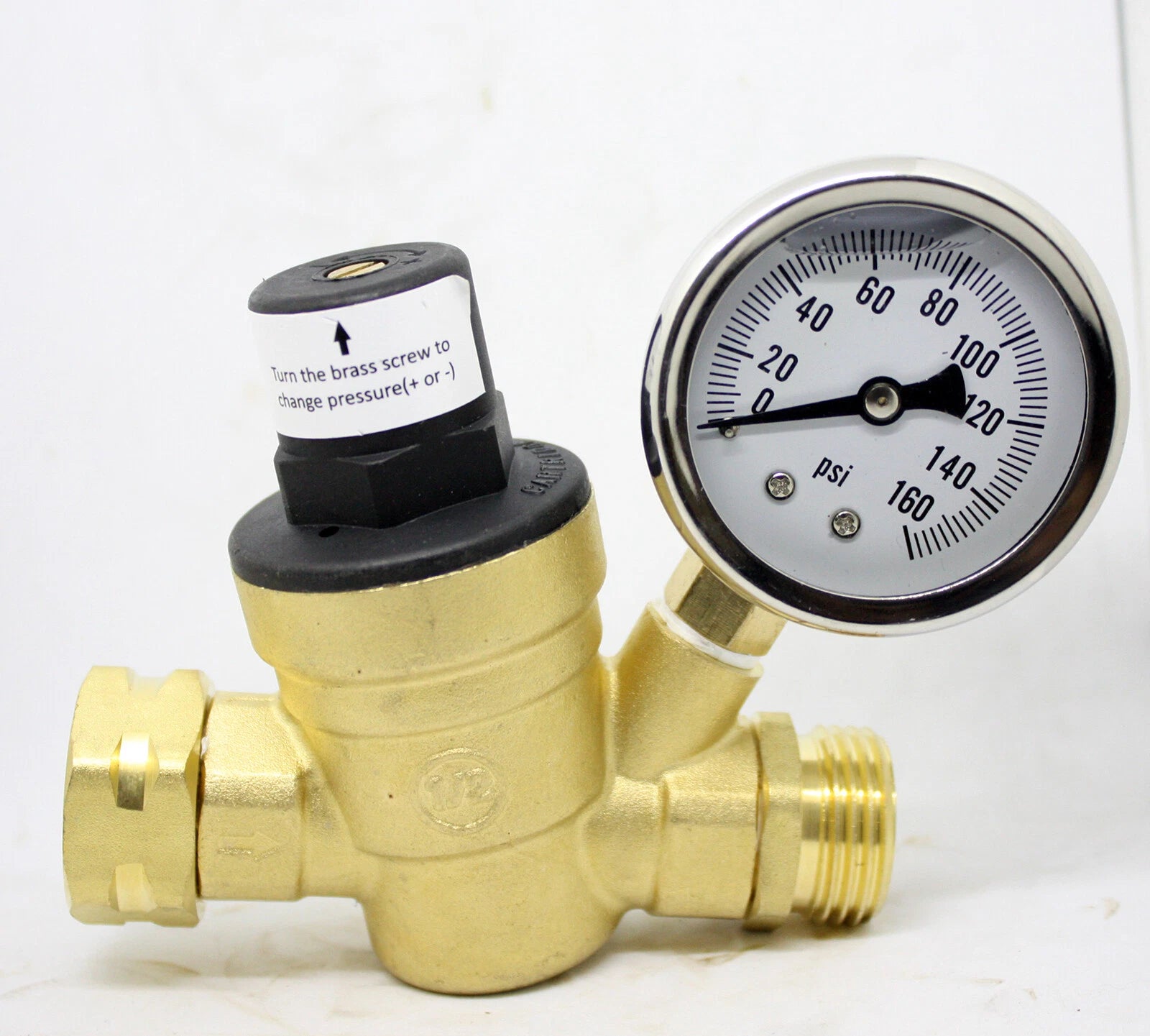 3/4" Lead-free Brass Adjustable Water Pressure Regulator Rv Reducer