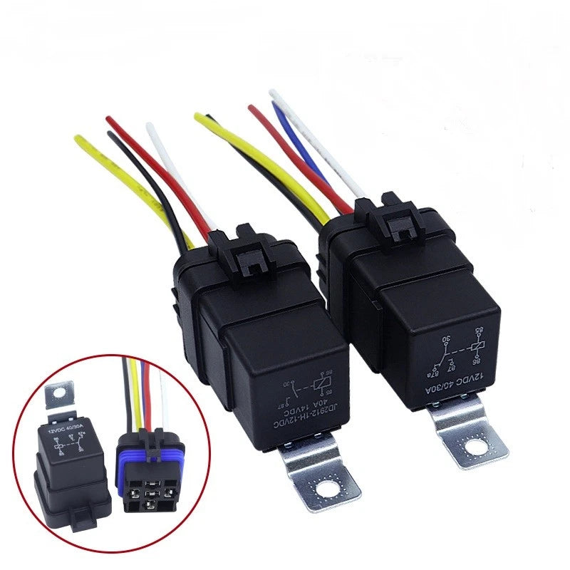 12V 24V 4/5pin Automobile Relay Waterproof Integrated Wired Auto