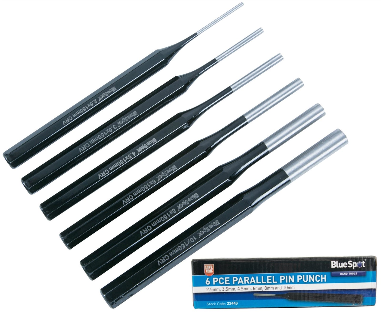 BlueSpot Pin Punch Set 6pc