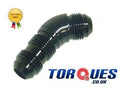 AN 10 (10AN AN10 ) 45 Degree Swept Bulkhead Fitting In Stealth BlacK