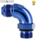 AN -10 (-10AN AN10) to ORB-10 (7/8" UNF) O-Ring Boss 90 Degree Full