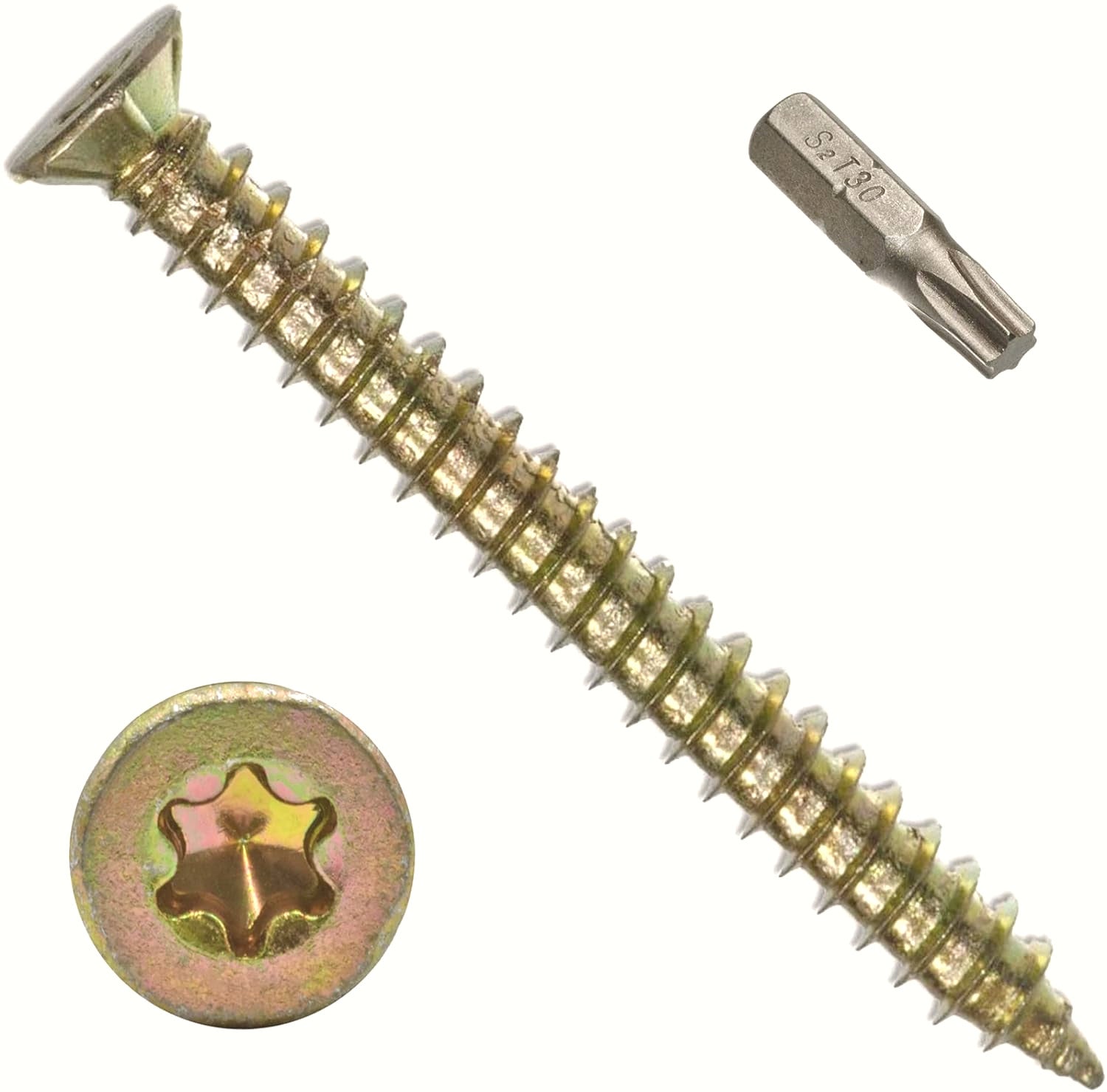 Window/Door Frame Fixing Screws Concrete Masonry Wood + Free Torx Bit