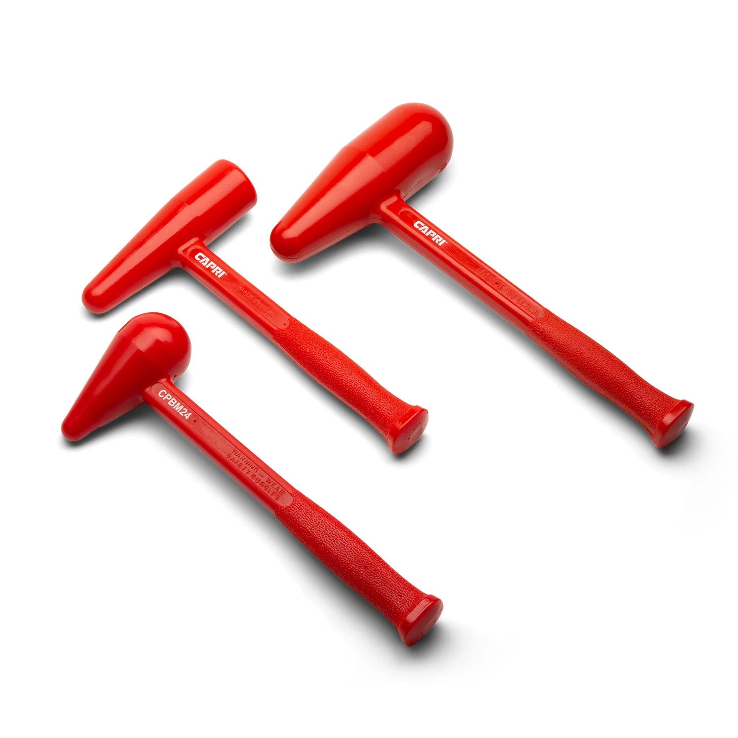 Capri Tools Dead Blow Bossing Mallet Set, 3-piece, Made In Usa