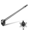 DURATECH 17.5-Inch Heavy Duty Breaker Bars 1/2'' Drive 240° Flex Head CR-MO Head