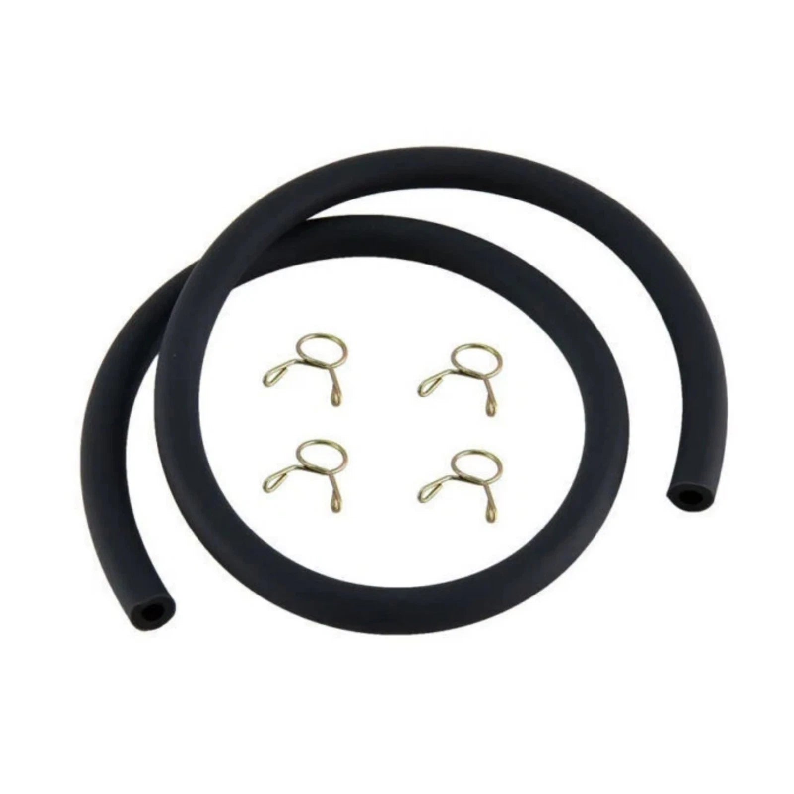50cm 4x8mm Fuel Hose Gas Line W/4 Clamps Oil Resistant For Motorcycle